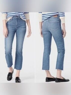 J. Crew Light Blue Cropped Straight-Leg Jeans